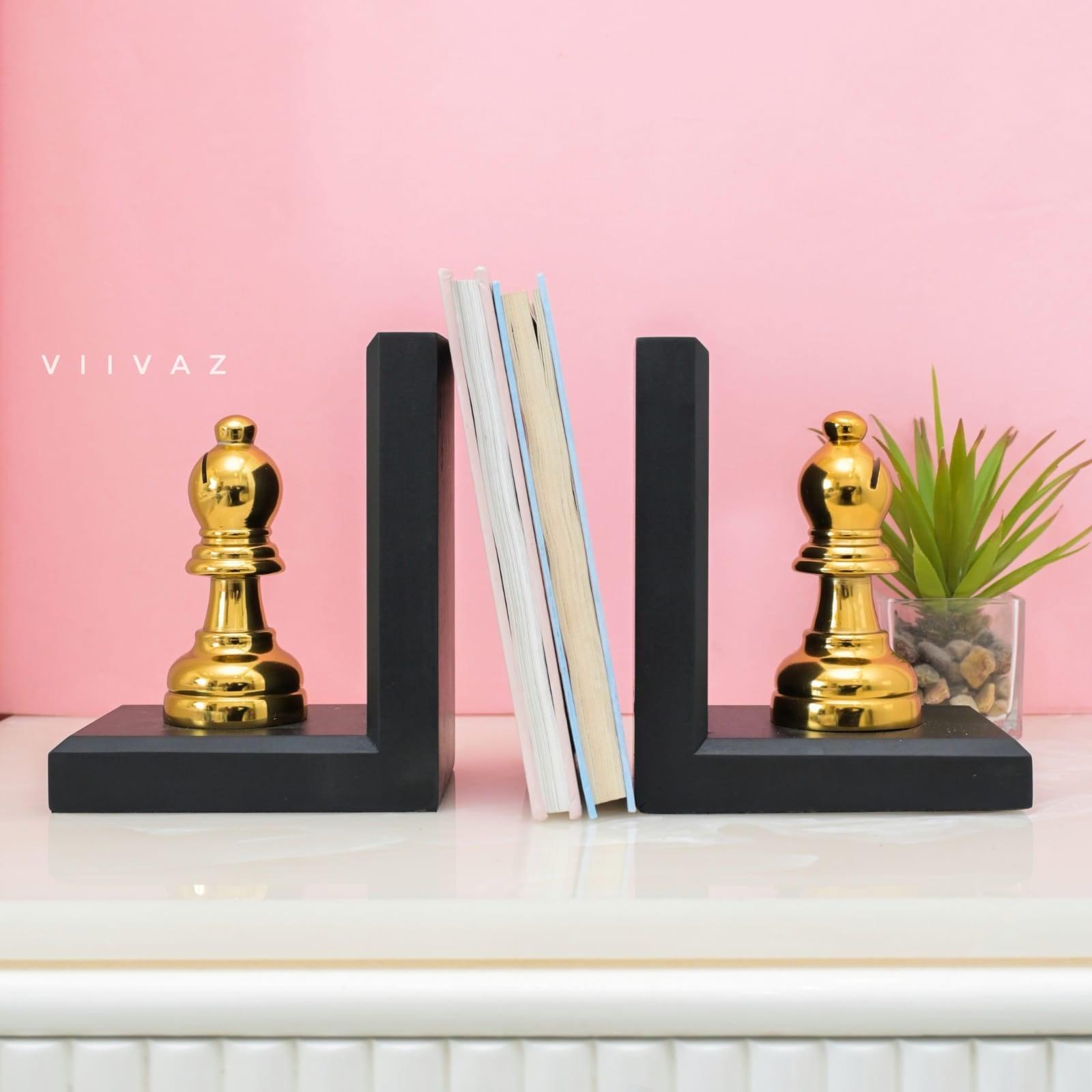 Chess Bookend Metal